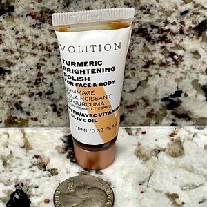 🌶5/$16 Volition turmeric brightening polish face & body travel - purse NWT